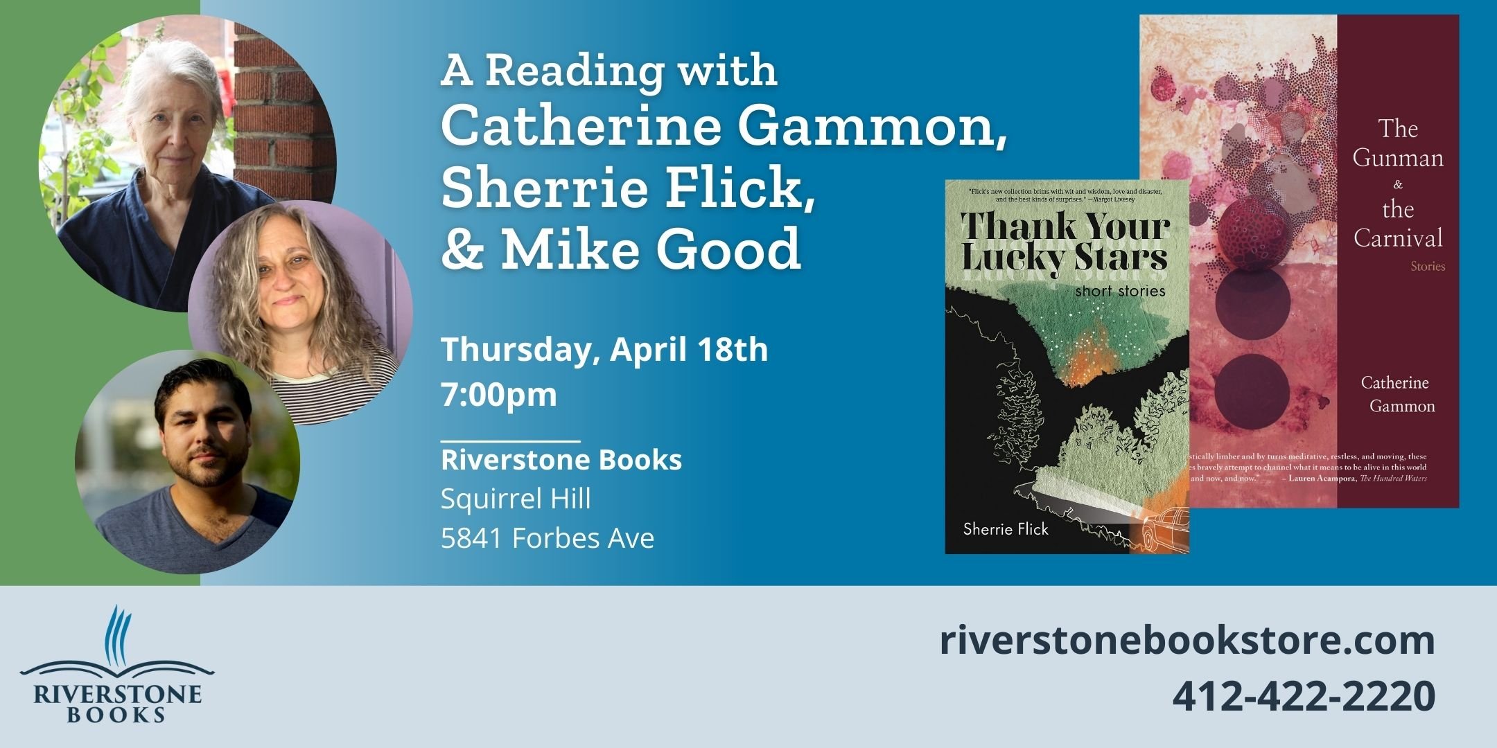 A Reading with Catherine Gammon, Sherrie Flick & Mike Good